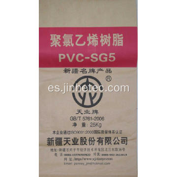 Tianye PVC Resina SG5 K67 Grado de suspensión